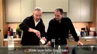 aerolatte  milk frother makes three layer caffè latte macchiato [upl. by Llehcam]