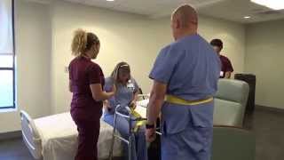 Physical Therapy Transfer Training  How To Transfer From Wheelchair To Bed [upl. by Nylyrehc]