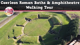 CAERLEON ROMAN BATHS amp AMPHITHEATRE WALES  Walking Tour  Pinned on Places [upl. by Arianie112]