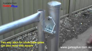 Gate Latch 2 way for round pipe and square [upl. by Atnod]