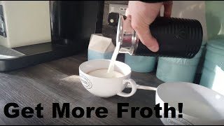 How to Get More Froth from Your Nespresso Coffee Aeroccino  Nespresso tips and help [upl. by Candless523]