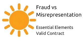 Fraud vs Misrepresentation  Other Essential Elements of a Valid Contract  CA CPT  CS amp CMA [upl. by Rubinstein]